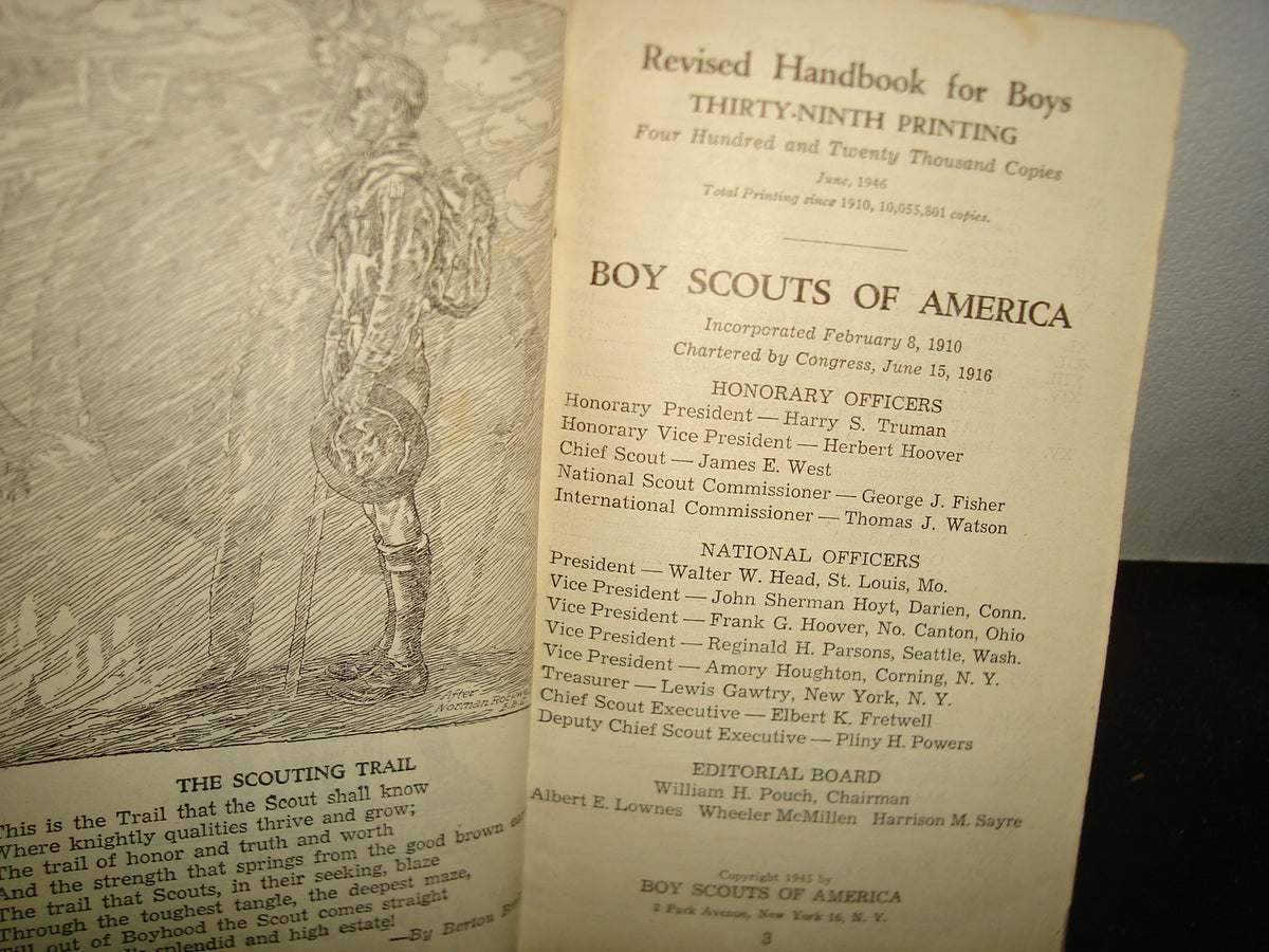 169- Antiguo Libro De Boy Scouts. Handbook For Boys. Boy Scouts Of America - 1945