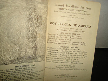 169- Antiguo Libro De Boy Scouts. Handbook For Boys. Boy Scouts Of America - 1945