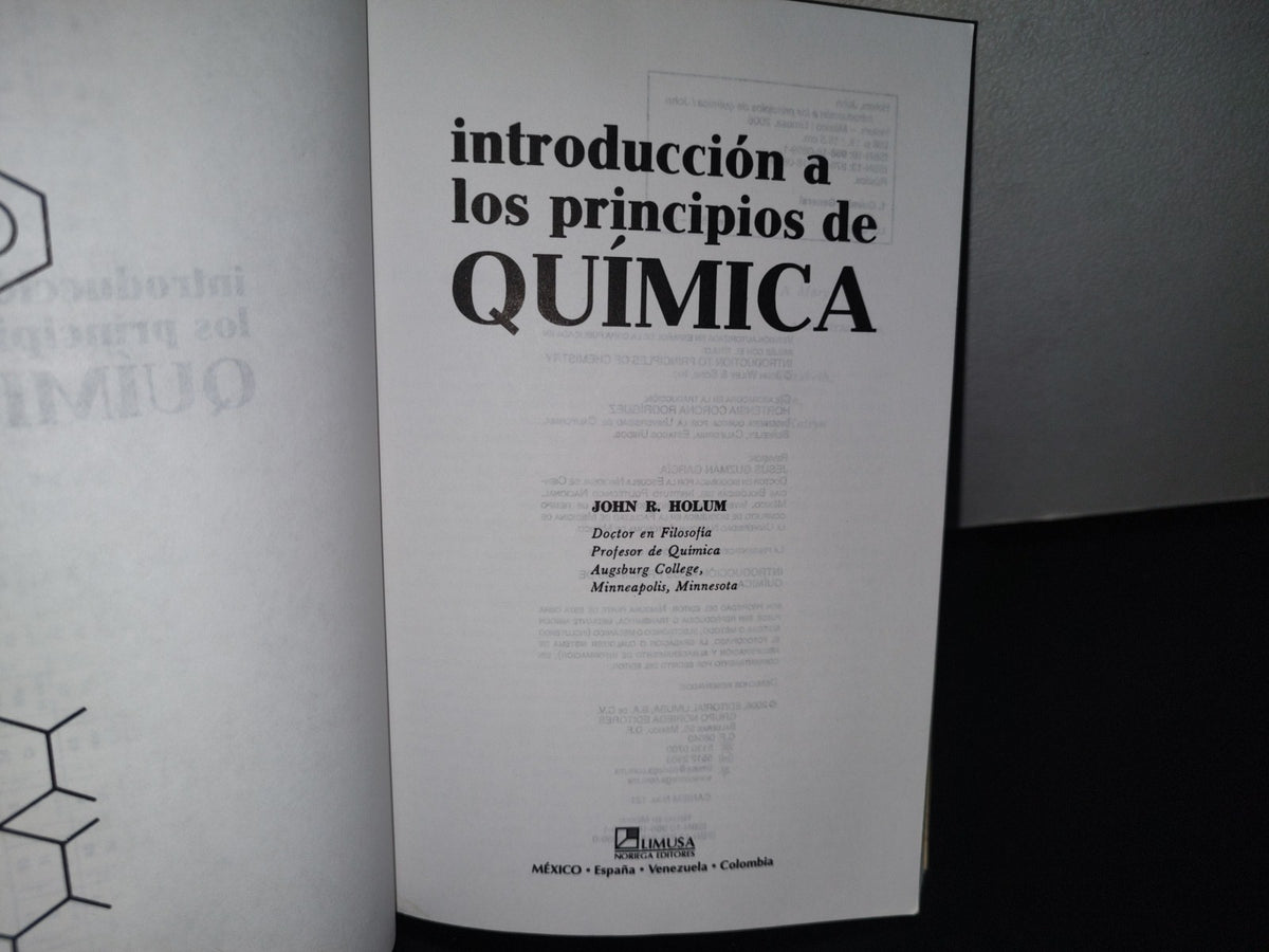 84- Introducción A Los Princpios De Química - John R. Holum