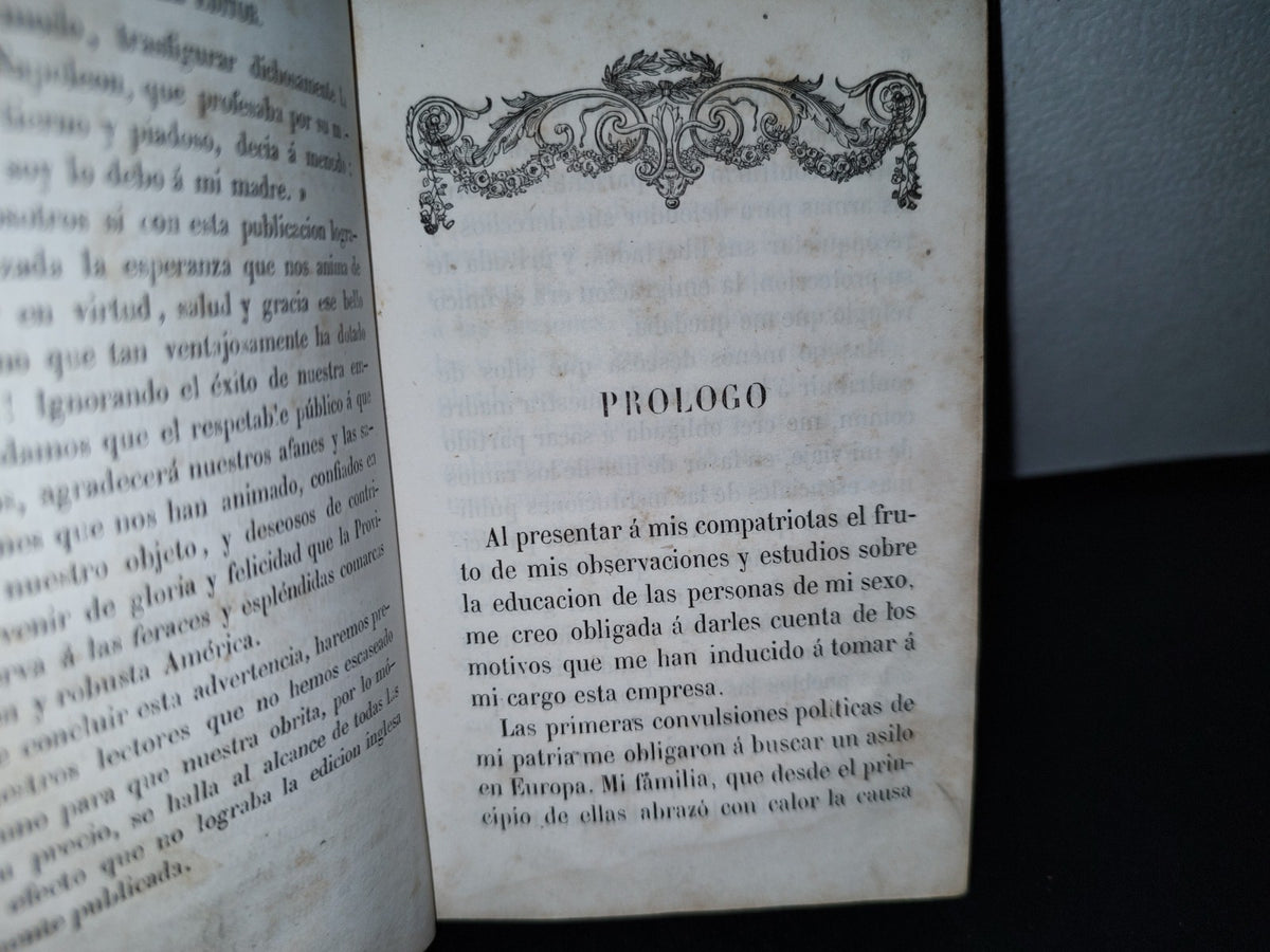 59- Cartas Sobre La Educación Del Bello Sexo - Por Una Señora Americana - Paris, Librería De A. Mezin, 1850'S