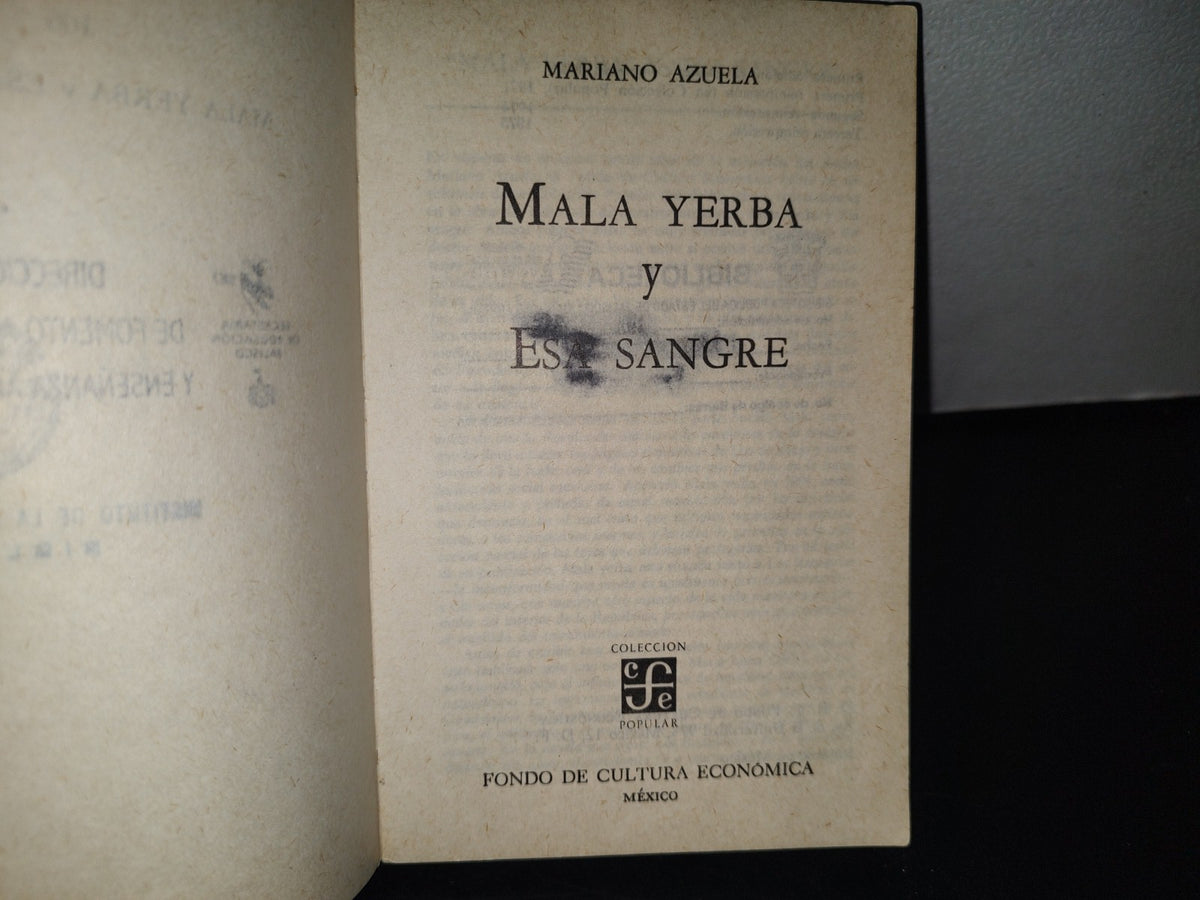 93- Mala Yerba Y Esa Sangre - Mariano Azuela - 1975