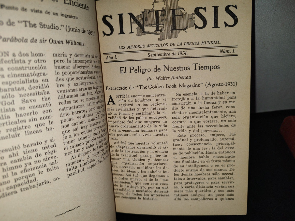 63- Síntesis. Los Mejores Artículos De La Prensa Mundial. Varios Números En 2 Volúmenes - 1931