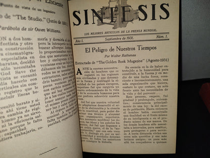 63- Síntesis. Los Mejores Artículos De La Prensa Mundial. Varios Números En 2 Volúmenes - 1931