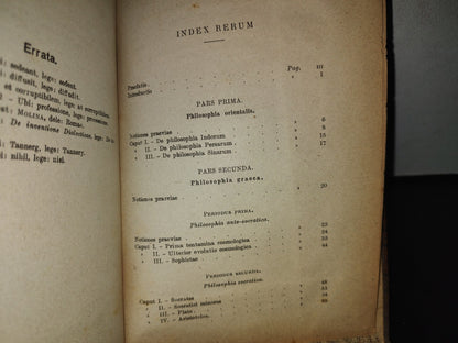 211- Latín. Brevis Conspectus Historiae Philosophiae - Paulo Geny. Romae 1921