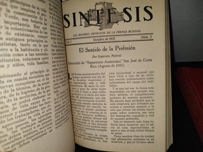 63- Síntesis. Los Mejores Artículos De La Prensa Mundial. Varios Números En 2 Volúmenes - 1931