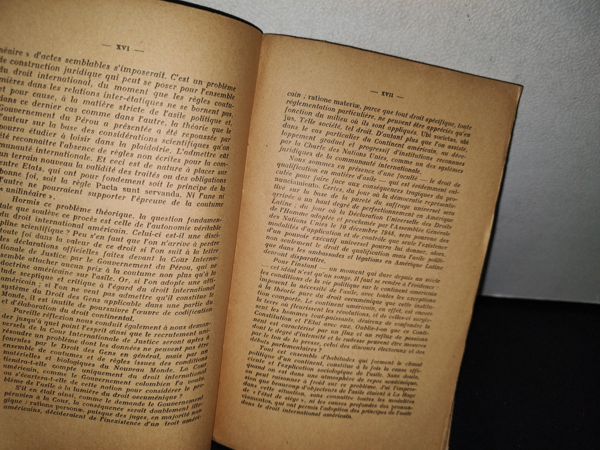 179- Plaidoirie Pour La République De Colombie Dans L'Affaire Colombo-Péruvienne Relative À L'Asile De Víctor Raúl Haya De La Torre - Alfredo Vázquez Carrizo - 1950