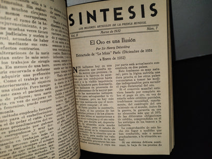 63- Síntesis. Los Mejores Artículos De La Prensa Mundial. Varios Números En 2 Volúmenes - 1931
