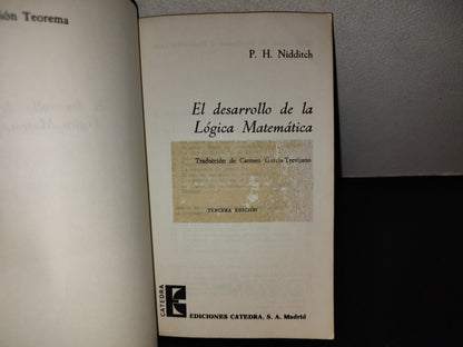 143- El Desarrollo De La Lógica Matemática - P. H. Nidditch