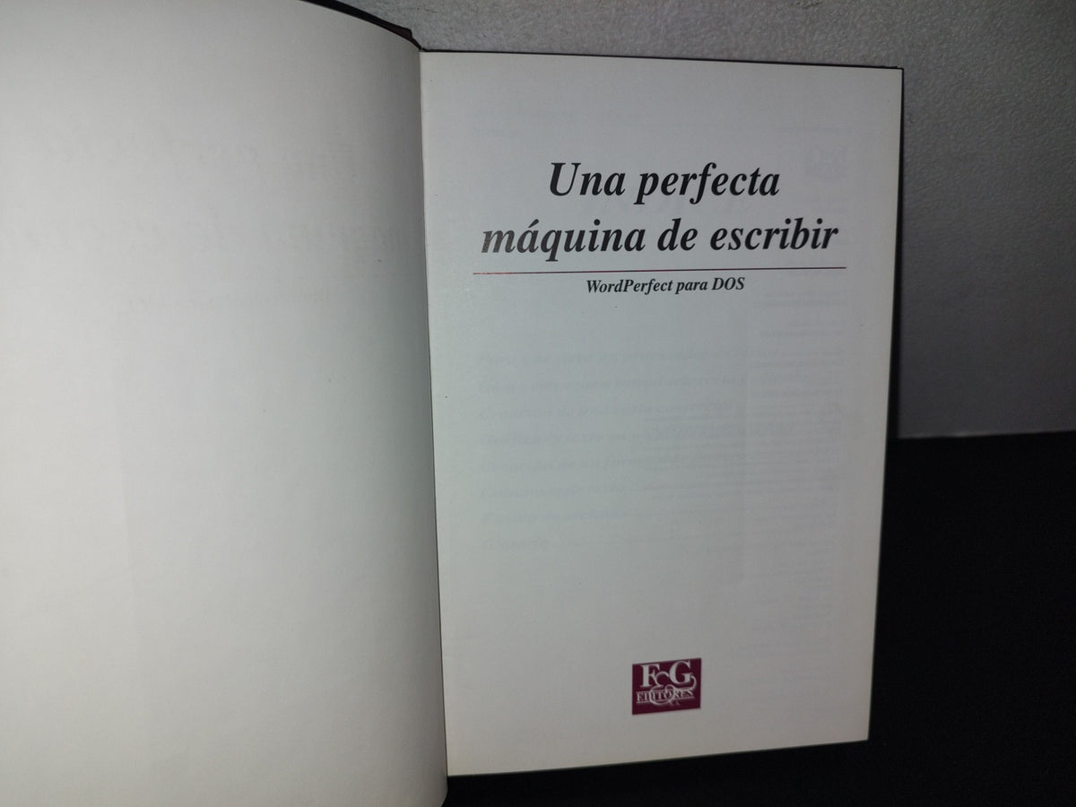 114- Wordperfect Para Dos. Una Perfecta Máquina De Escribir. 1994 F&G Editores