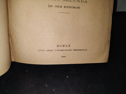 23- Latín. De Gratia Redemptoris - H. Lennerz, S. I. - Romae 1940