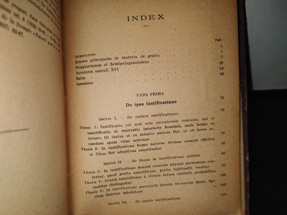 23- Latín. De Gratia Redemptoris - H. Lennerz, S. I. - Romae 1940
