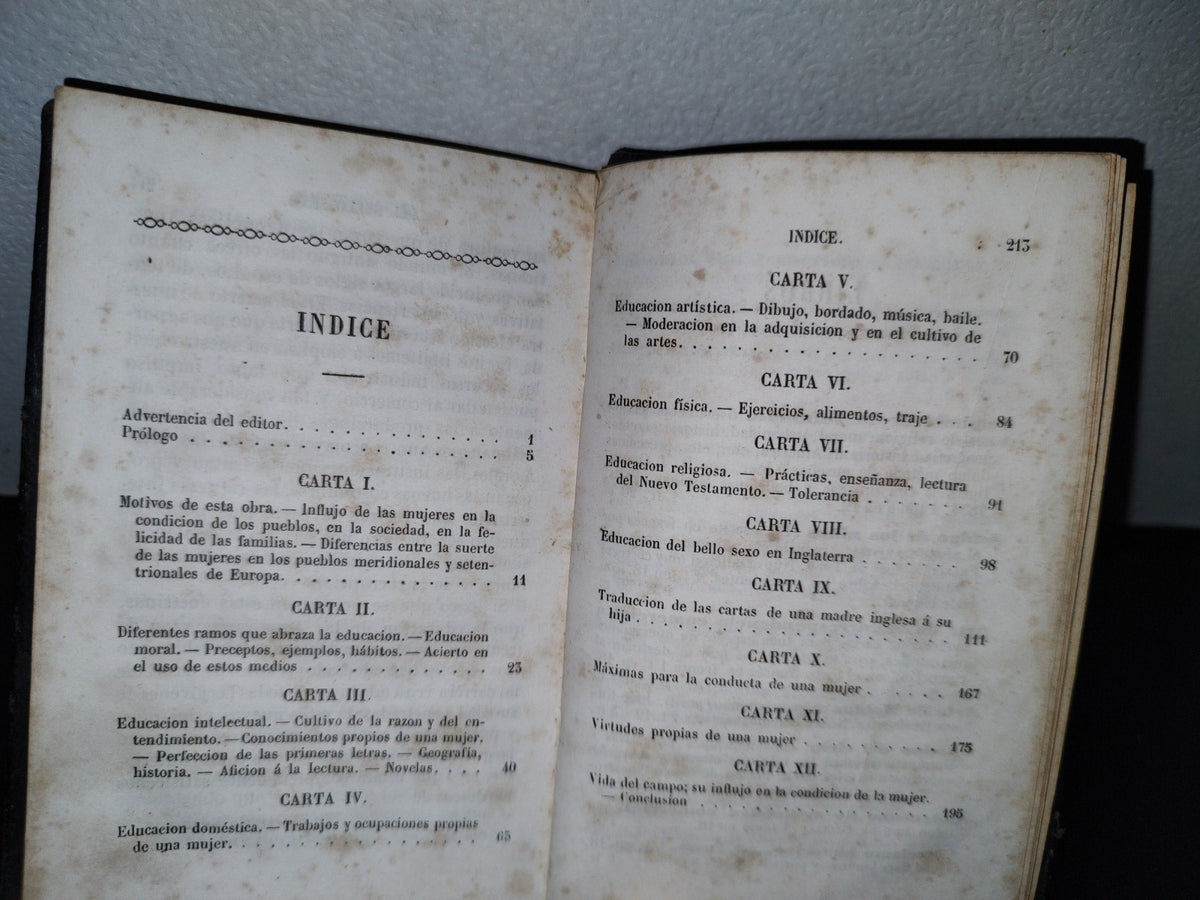 59- Cartas Sobre La Educación Del Bello Sexo - Por Una Señora Americana - Paris, Librería De A. Mezin, 1850'S
