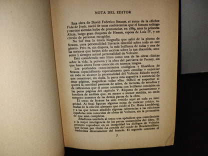 66- Biografías Grandesa. Voltaire - David Federico Strauss - 1955