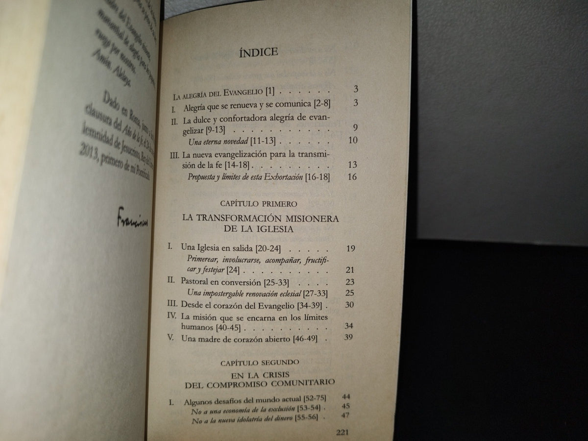 64- Exhortación Apostólica. Evangelii Gaudium Del Santo Padre Francisco. Documentos Pontificios
