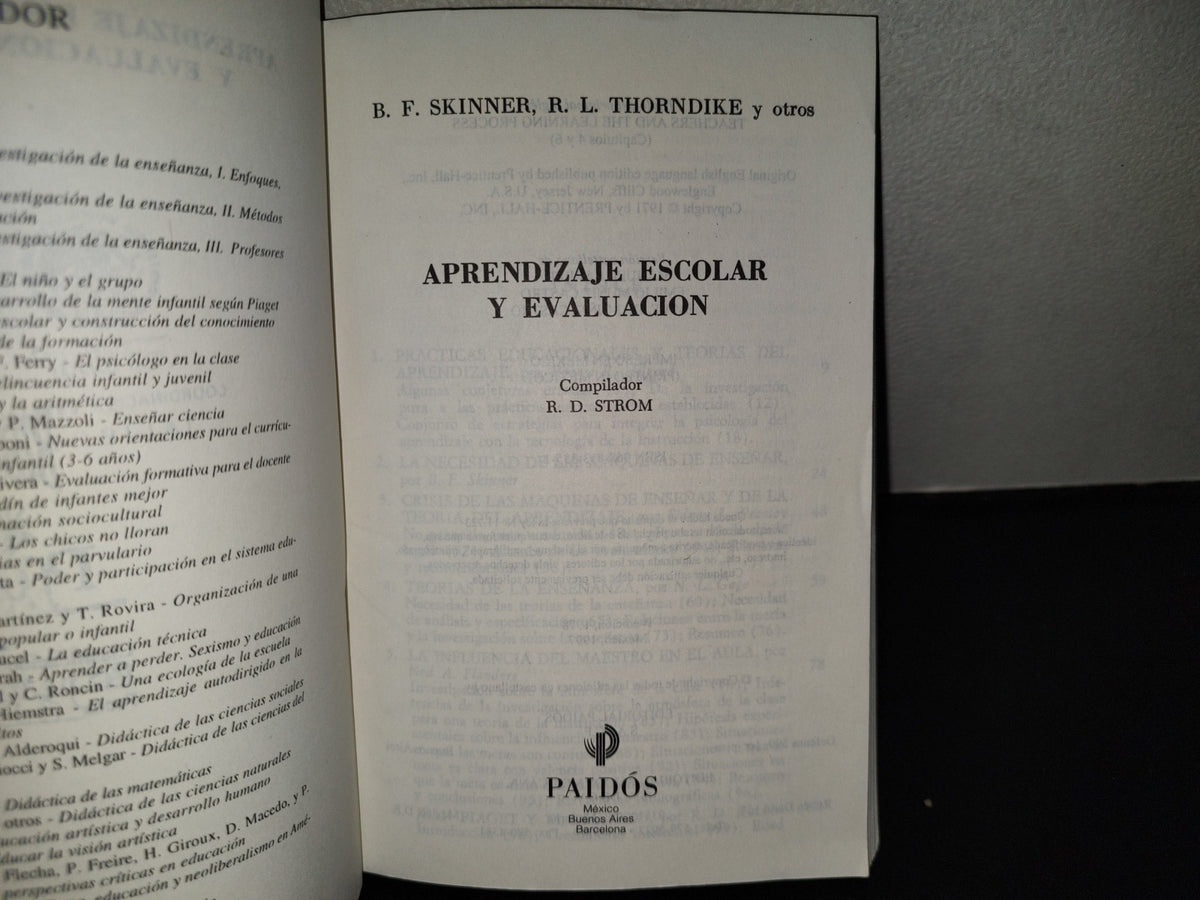 99- Aprendizaje Escolar Y Evaluación - J. S. Bruner, B. F. Skinner - Paidós