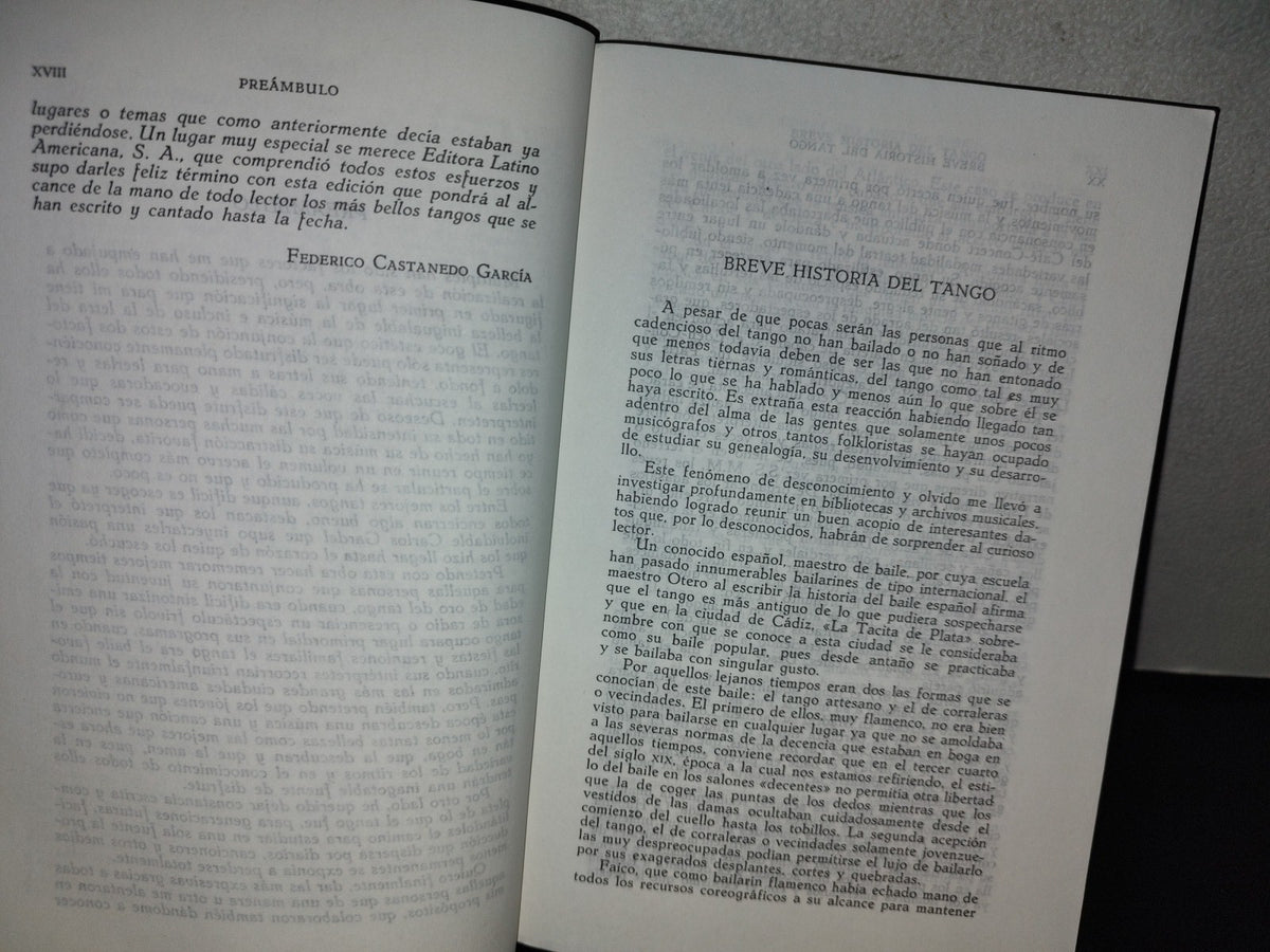 212- El Tango. Compilación De Federico Castañedo - Editora Latino Americana. Primera Edición 1966