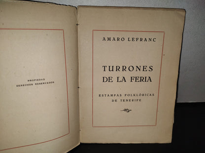 84- Turrones De La Feria. Estampas Folklóricas De Tenerife - Amaro Lefranc - 1941