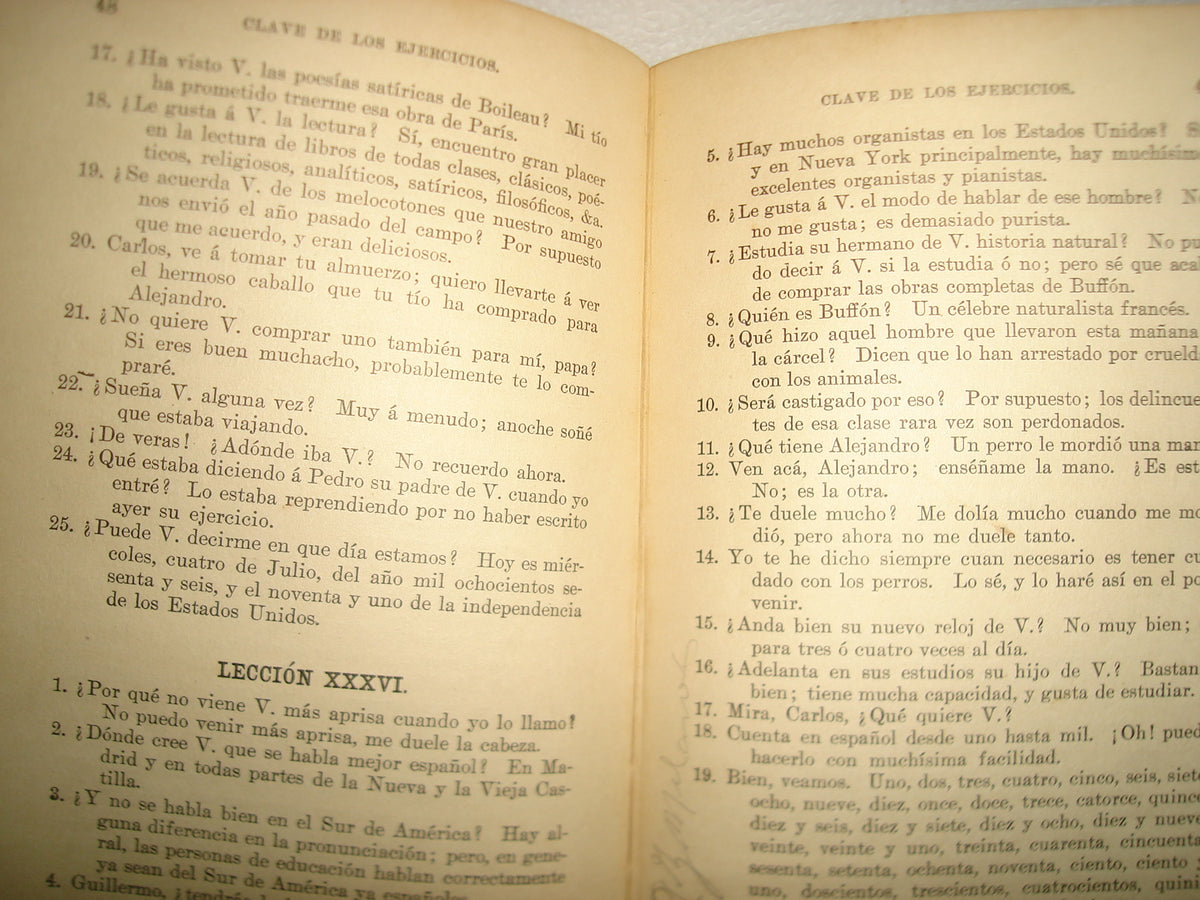 171- Antiguo Método Para Aprender Español. Combined Spanish Method - Alberto De Tornos - 1912