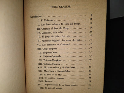59- Mitología Tarasca - José Corona Núñez. Colección Documentos Y Testimonios. No. 6 - 1973