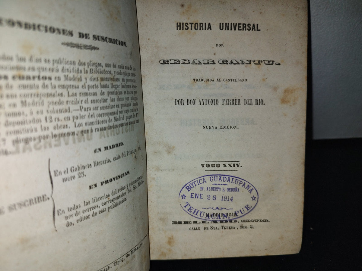 60- Historia Universal - César Cantú - Tomo Xxiv - 1849