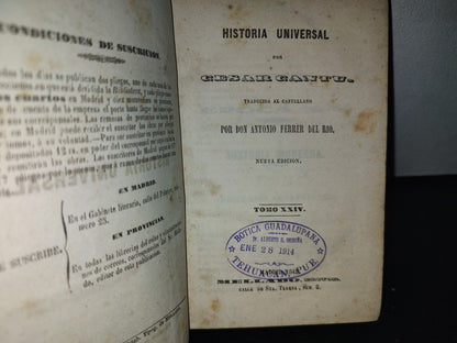 60- Historia Universal - César Cantú - Tomo Xxiv - 1849