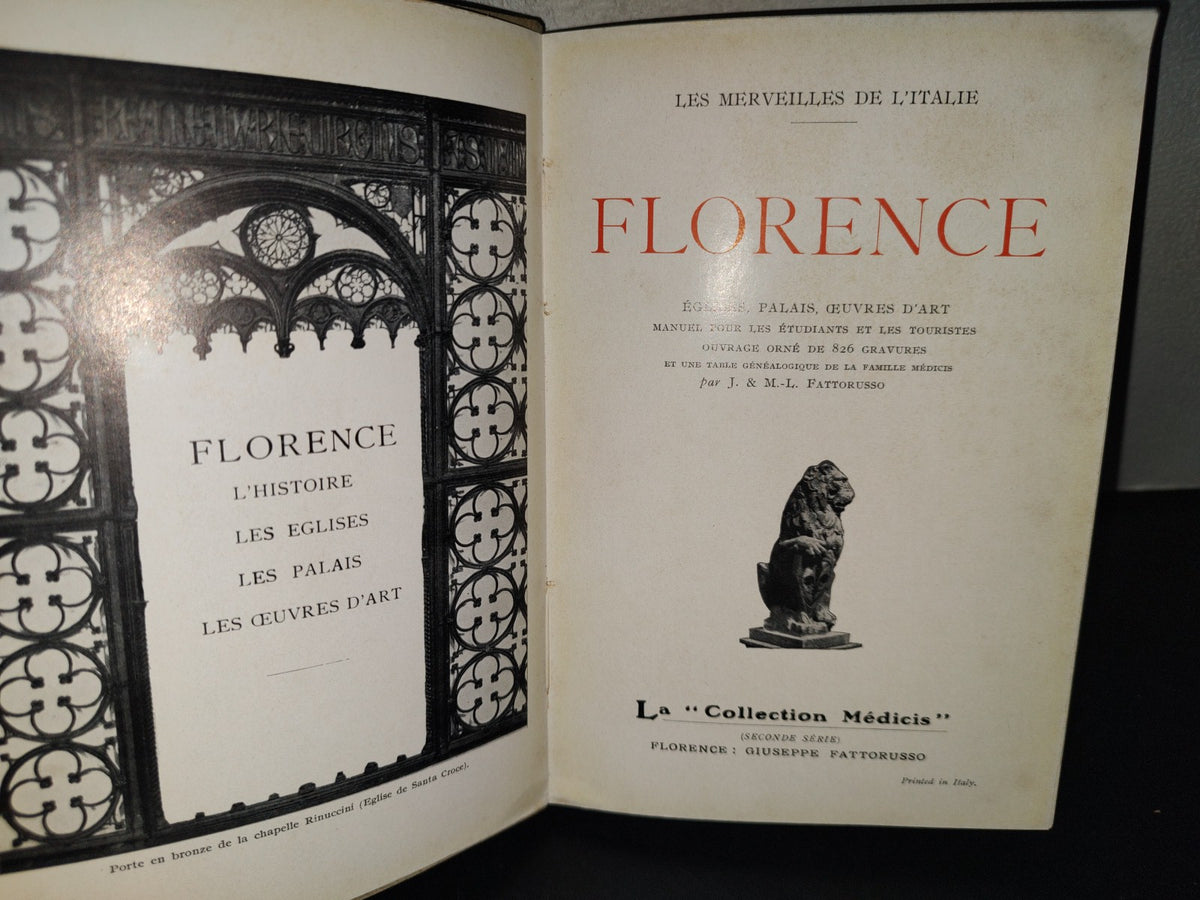 198- Les Merveilles De L'Italie. Florence. La ”Collection Medicis” - R. M. L. Fattorusso 1958