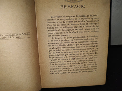 63- Fundamentos De La Moral - Herbert Spencer - Siro García Del Mazo - 1881