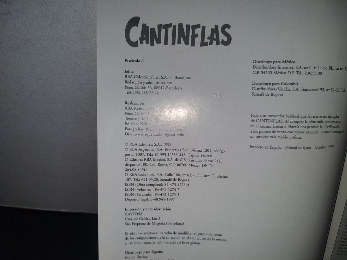 84- Fascículo Mario Moreno Cantinflas No. 6, El Profe. Rba Editores, S. A. - 1998