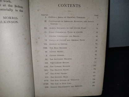 63- Hilatura De Algodón / Elementos Of Cotton Spinning - John Morris & F. Wilkinson - 1897