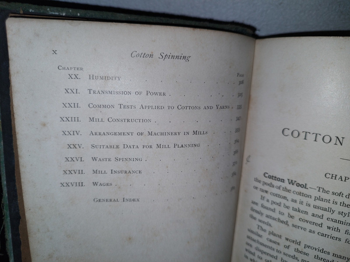 63- Hilatura De Algodón / Elementos Of Cotton Spinning - John Morris & F. Wilkinson - 1897