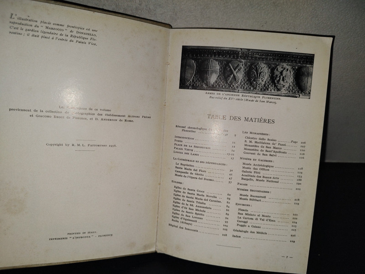 198- Les Merveilles De L'Italie. Florence. La ”Collection Medicis” - R. M. L. Fattorusso 1958