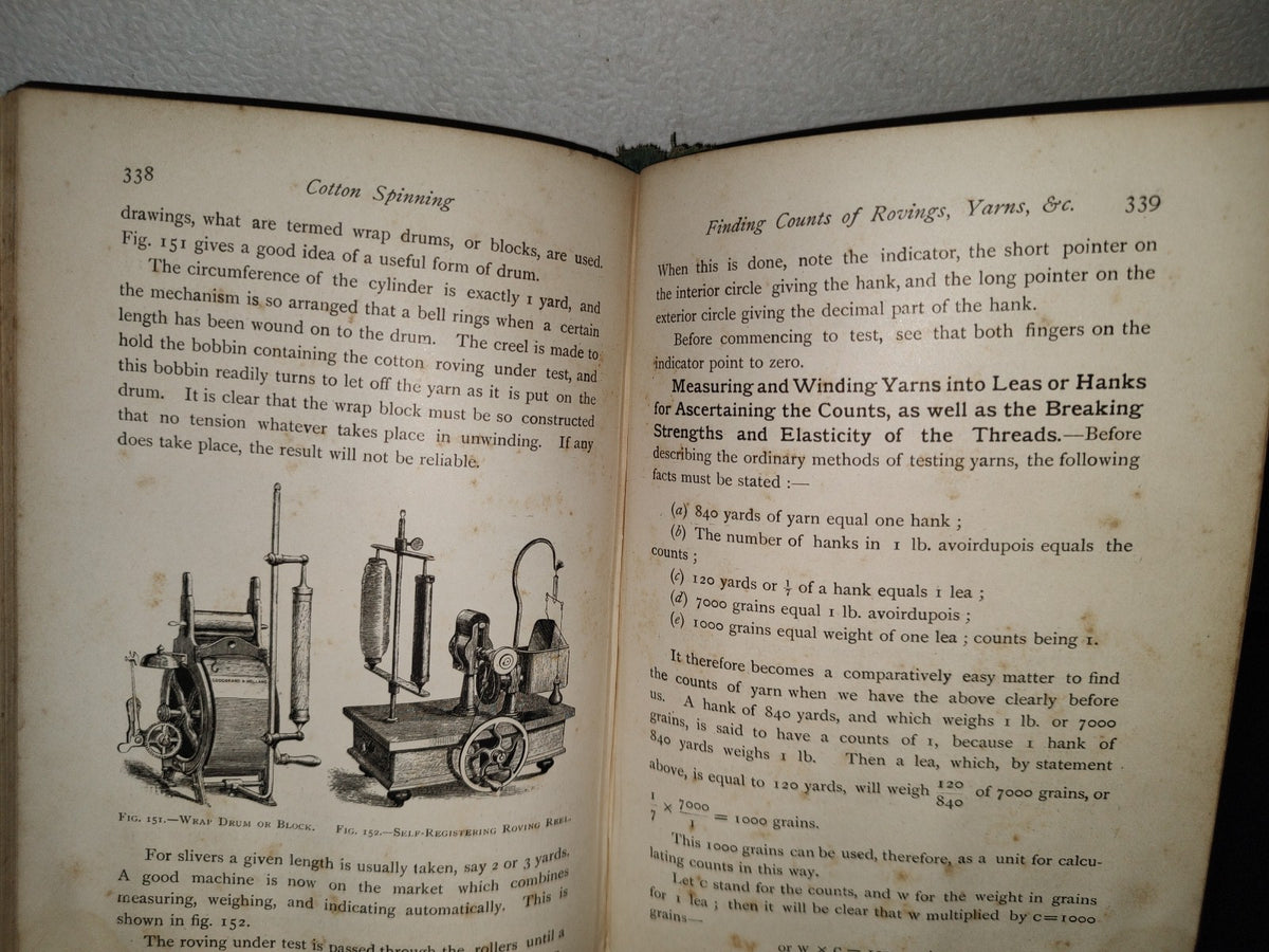 63- Hilatura De Algodón / Elementos Of Cotton Spinning - John Morris & F. Wilkinson - 1897