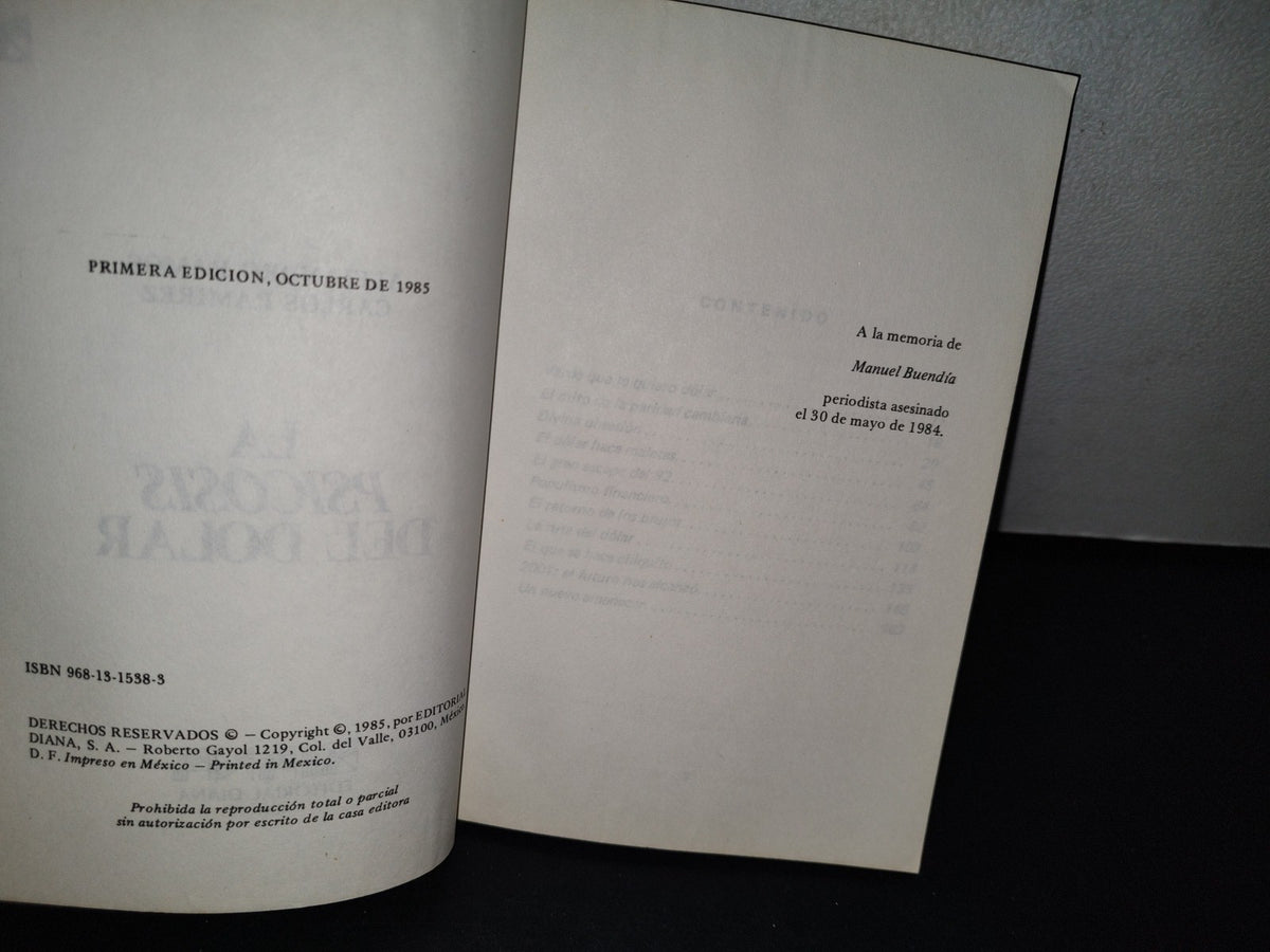 195- La Psicosis Del Dólar - Alejandro Ramos, Carlos Ramírez - 1A. Ed. 1985