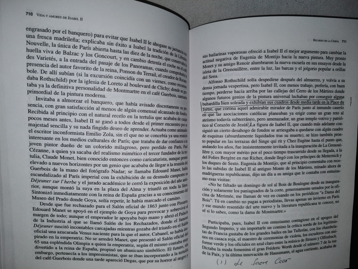 78- Vida Y Amores De Isabel II (El Triángulo) - Ricardo De La Cierva - Primera Edición 1999