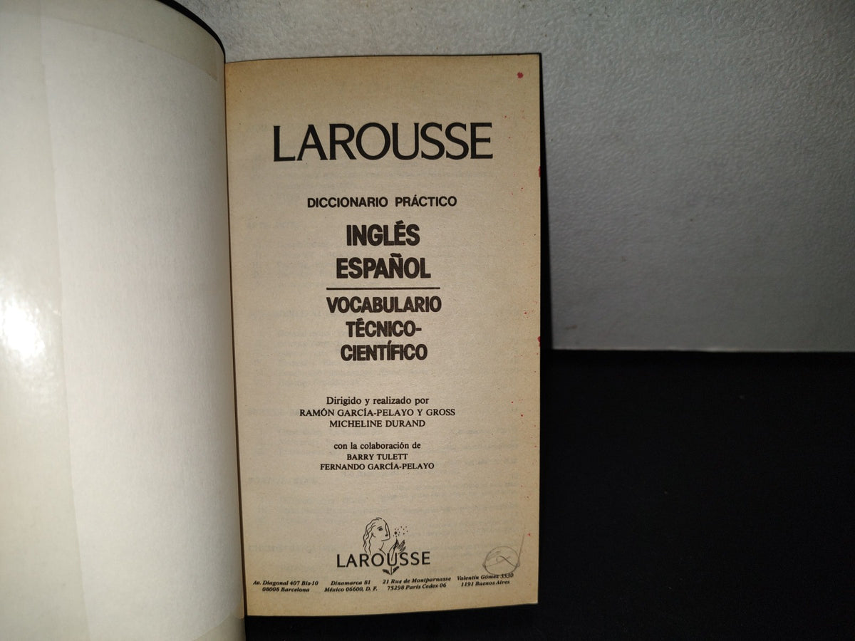 202- Larousse, Vocabulario Técnico-Científico Inglés-Español - 1996