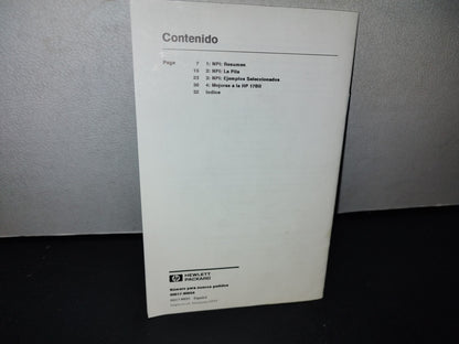 66- Manual Para La Calculadora Hp17Bii. Cómo Usar La Npi. Hewlett Packard. 1A. Edición 1990
