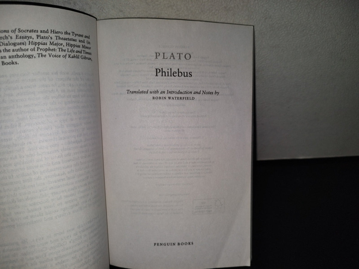 220- Plato. Philebus. Penguin Classics, 2006