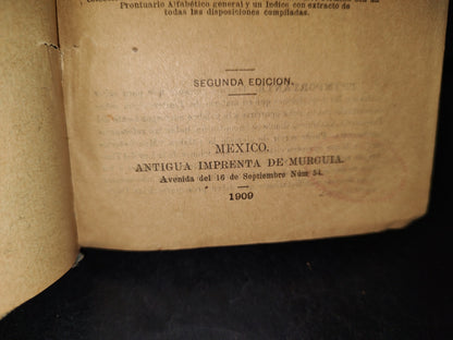 65- Biblioteca Jurídica Mexicana. Código De La Renta Del Timbre - Juan De La Torre - 1909