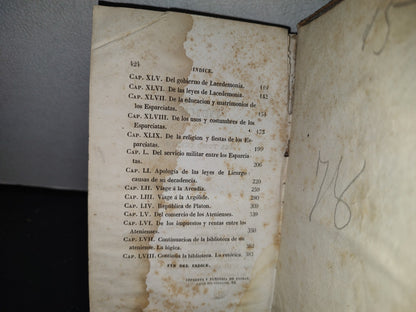 60- Viage Del Joven Anacarsis A La Grecia. Tomo Cuarto - 1840'S