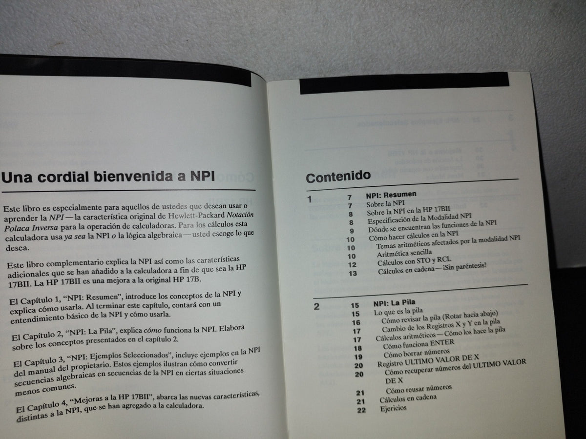 66- Manual Para La Calculadora Hp17Bii. Cómo Usar La Npi. Hewlett Packard. 1A. Edición 1990