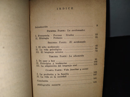 75- La Sordomudez - Pierre Oléron. Los Libros Del Mirasol. Compañía General Fabril Editora, 1961