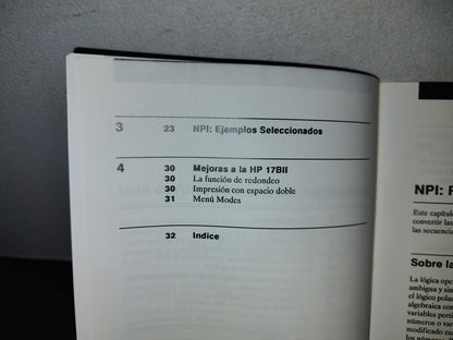 66- Manual Para La Calculadora Hp17Bii. Cómo Usar La Npi. Hewlett Packard. 1A. Edición 1990