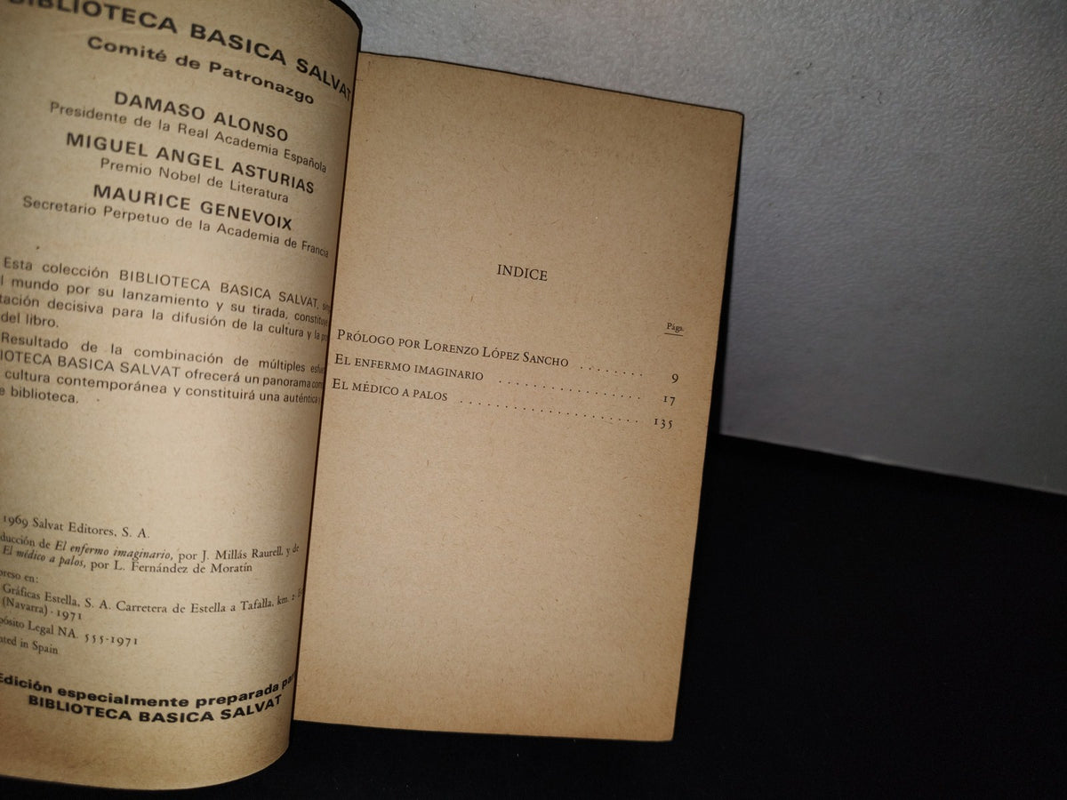 195- El Enfermo Imaginario / El Médico A Palos - Moliere