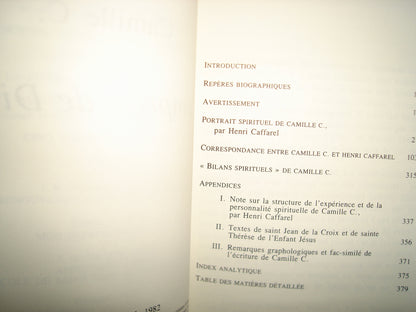 167- Francés - Camille C. Ou L'Emprise De Dieu - Henri Caffarel - Éditions Du Feu Nouveau 1982
