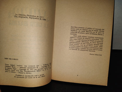 99- Ayuno: La Dieta Máxima - Dr. Allan Cott - Editorial Diana - 1988
