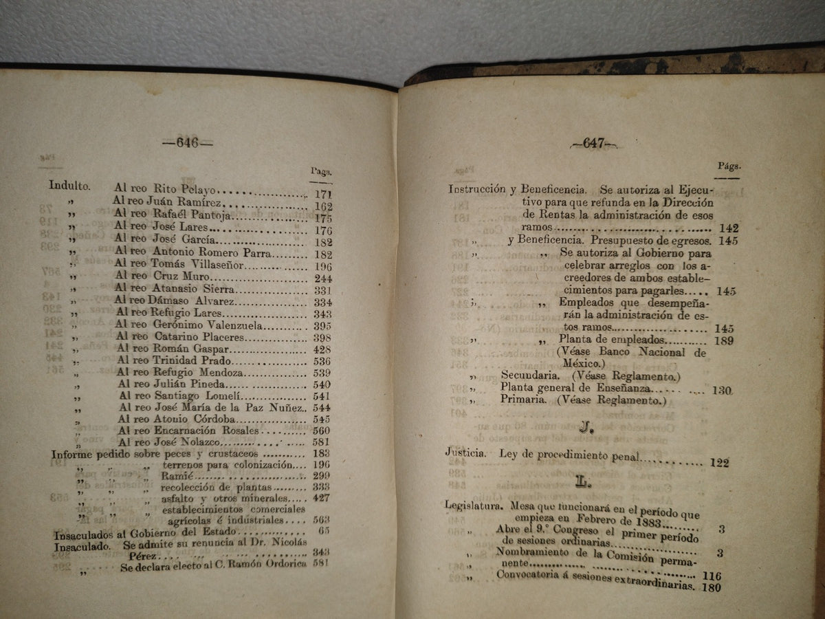 211- Colección De Los Decretos, Circulares Y Órdenes Del Estado De Jalisco. Tom. 9 - Guadalajara, Tip. Del Gobierno Á Cargo De J. Guadalupe Montenegro, 1886
