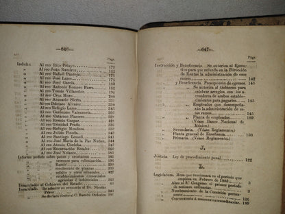 211- Colección De Los Decretos, Circulares Y Órdenes Del Estado De Jalisco. Tom. 9 - Guadalajara, Tip. Del Gobierno Á Cargo De J. Guadalupe Montenegro, 1886