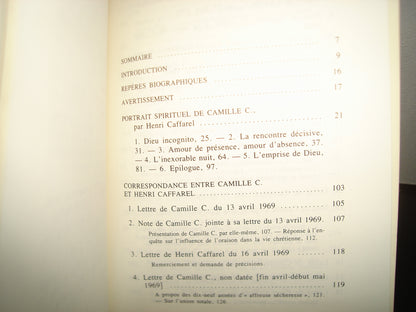 167- Francés - Camille C. Ou L'Emprise De Dieu - Henri Caffarel - Éditions Du Feu Nouveau 1982