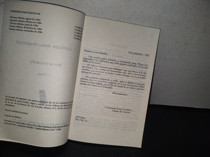 84- Conocer Para Dialogar - Brisio Torres S. J. Obra Nacional De La Buena Prensa A. C. - 1985