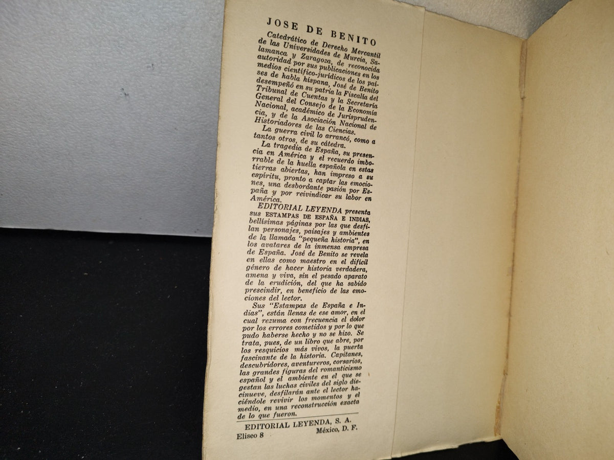 83- Estampas De España E Indias - José De Benito - Editorial Leyenda, S. A. - 1945